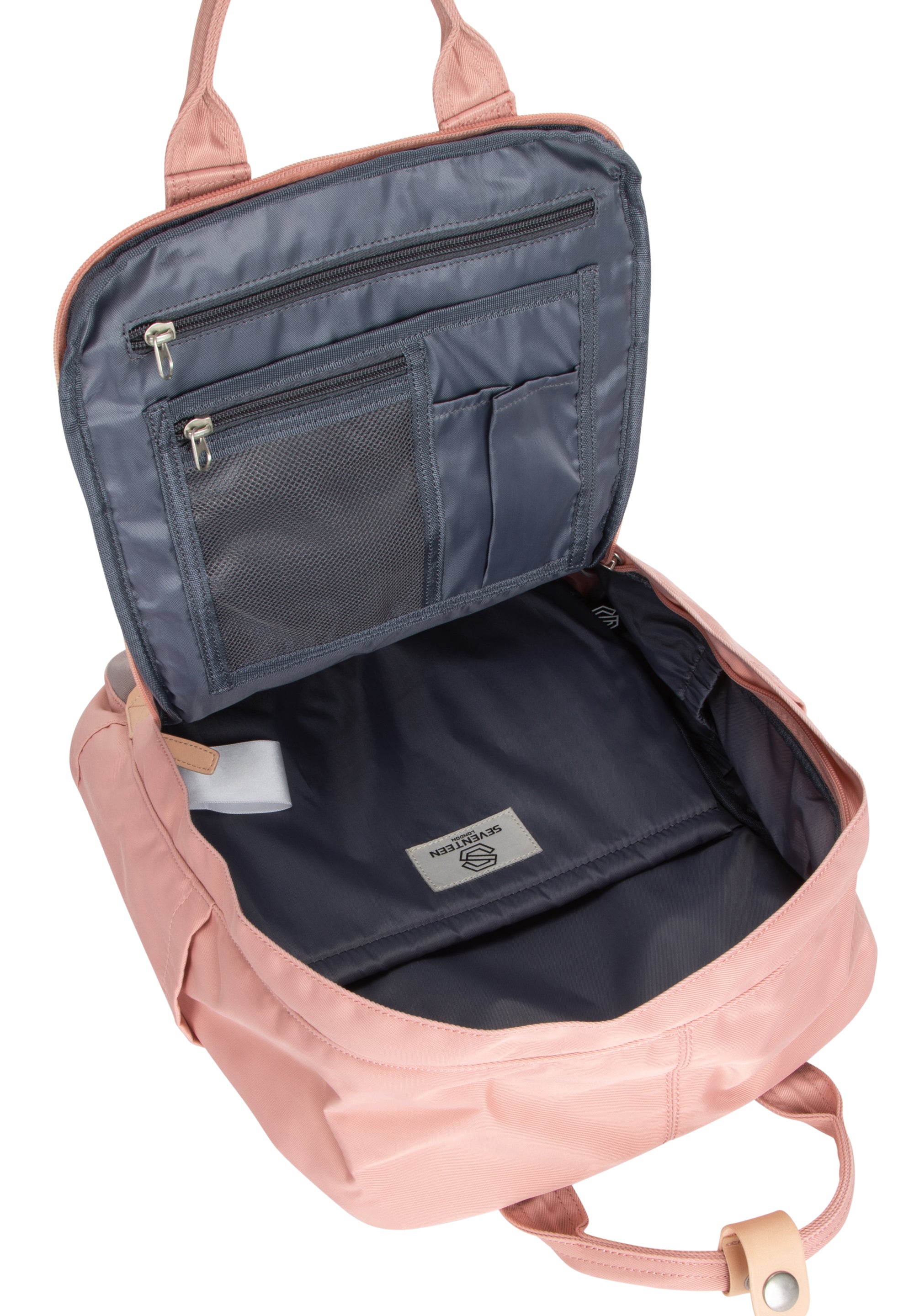 Wimbledon Backpack - Pink with Grey - Seventeen London