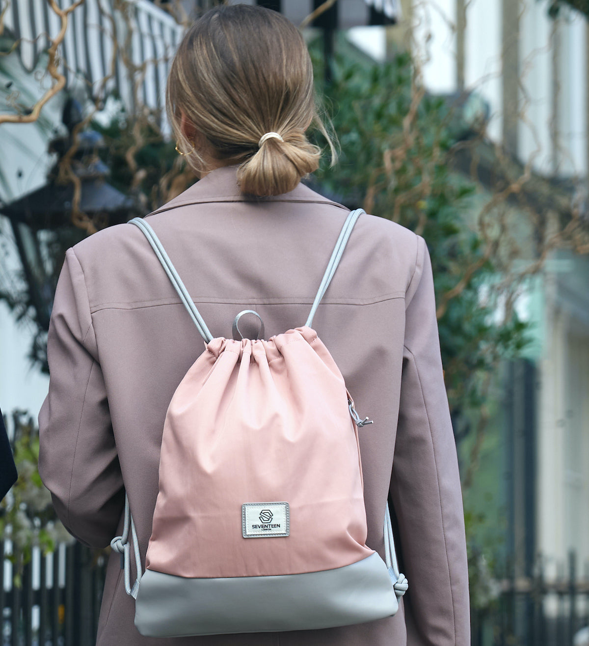 Greenwich Drawstring Bag - Pink - Seventeen London