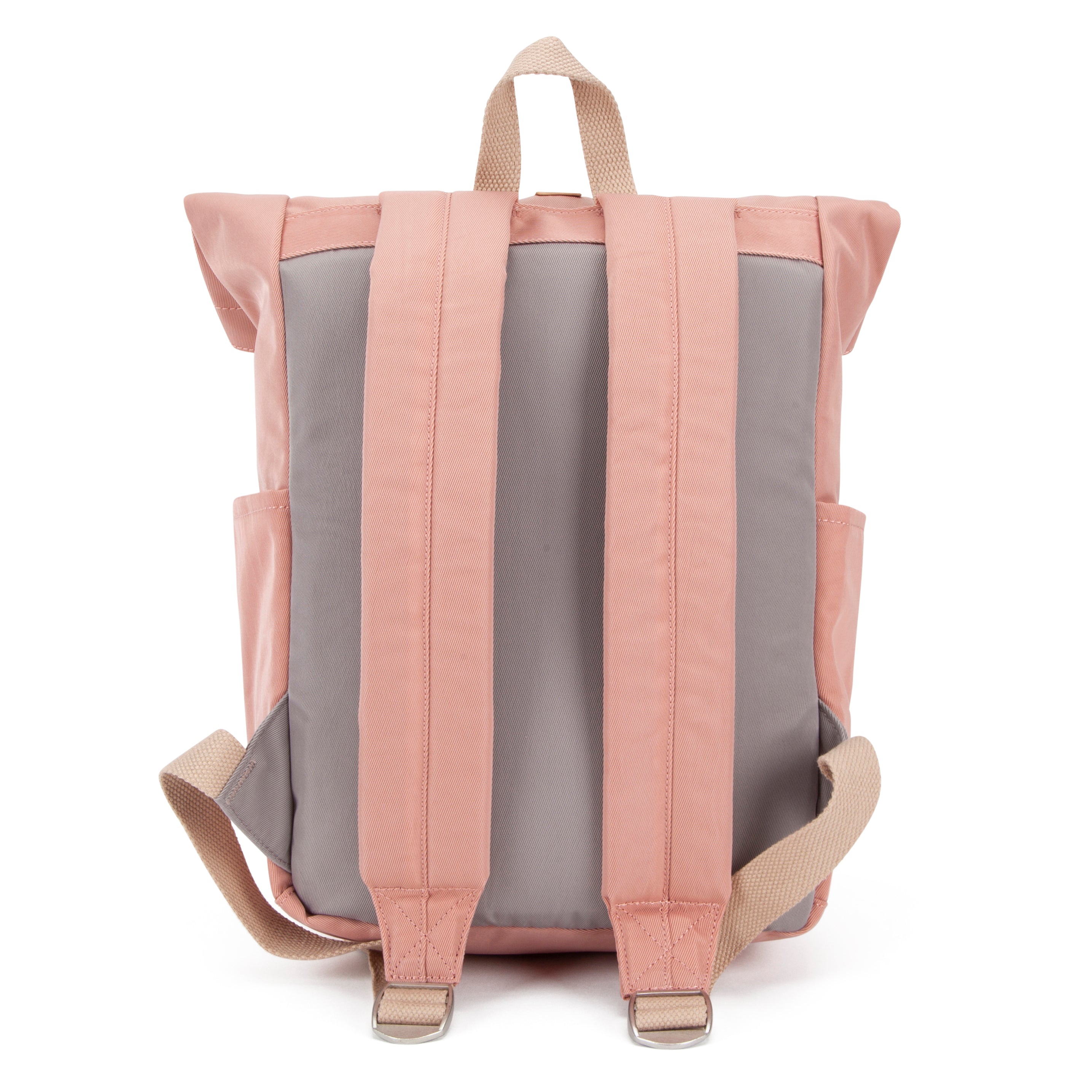Canary Wharf Mini Backpack - Pink with Grey - Seventeen London
