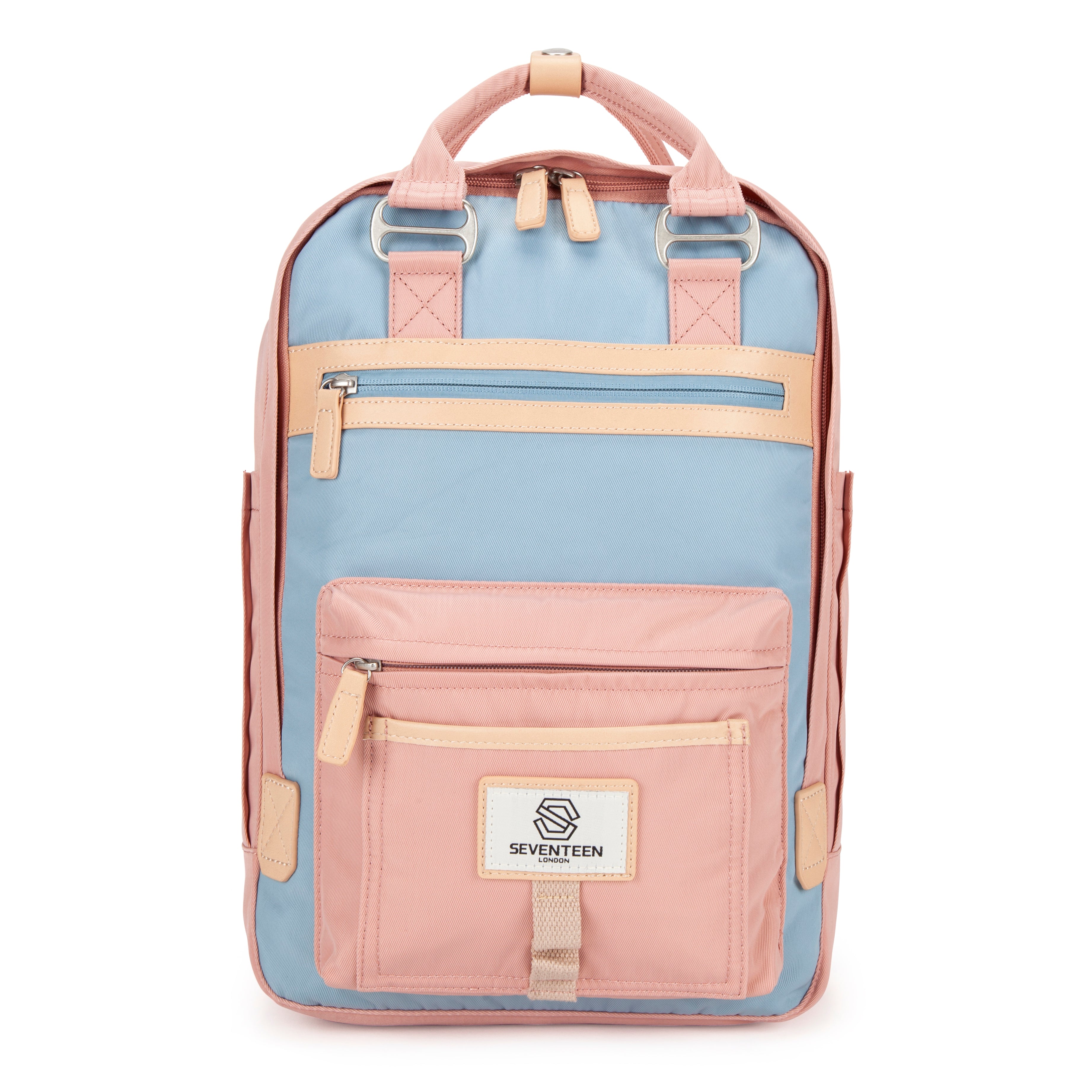 Wimbledon Backpack - Pink with Light Blue - Seventeen London