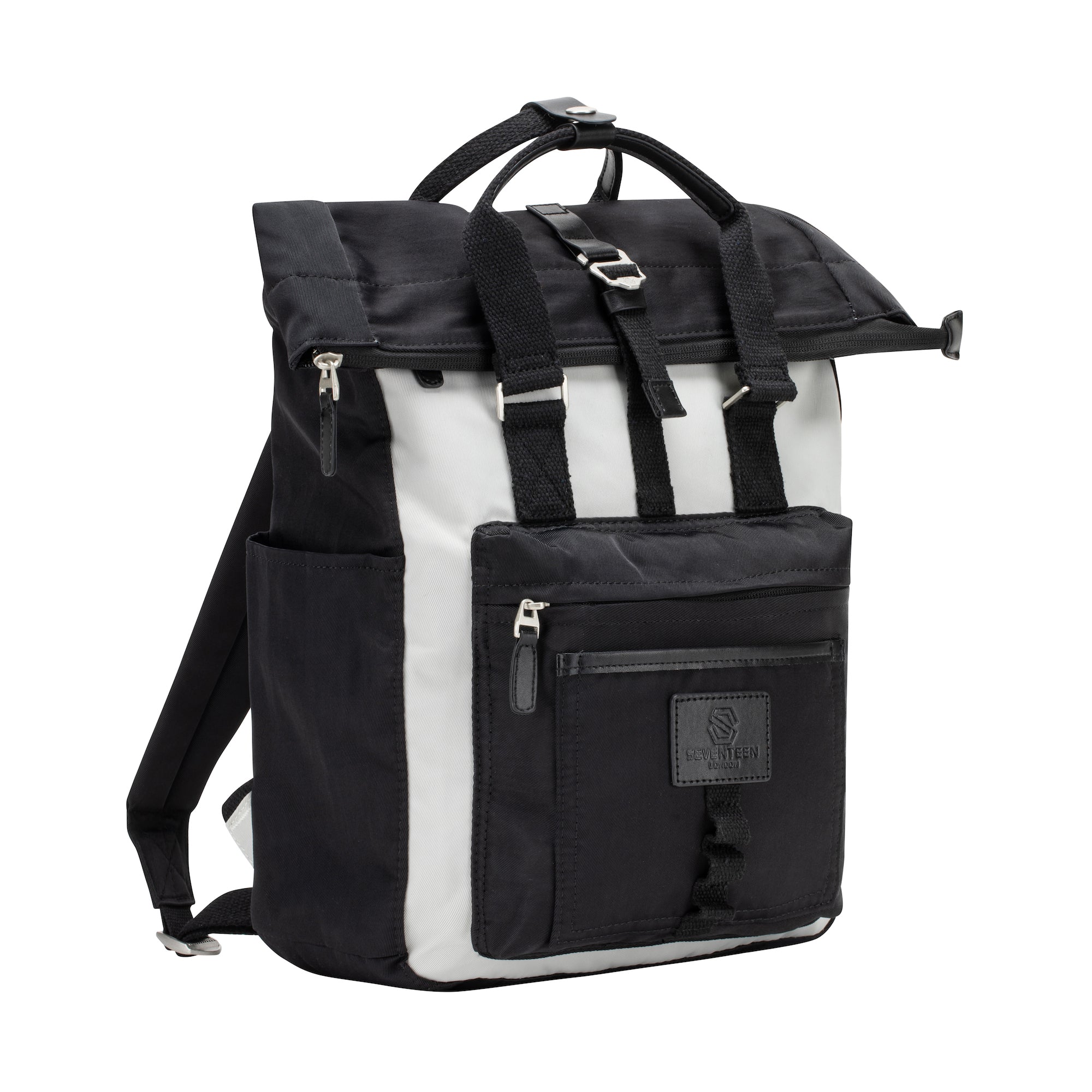 Canary Wharf Backpack - Black with Cream