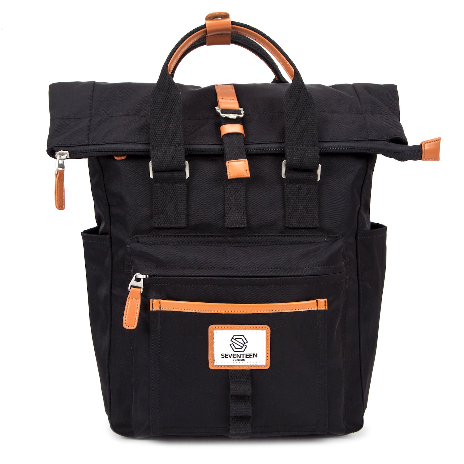 Canary Wharf Backpack - Black with Tan