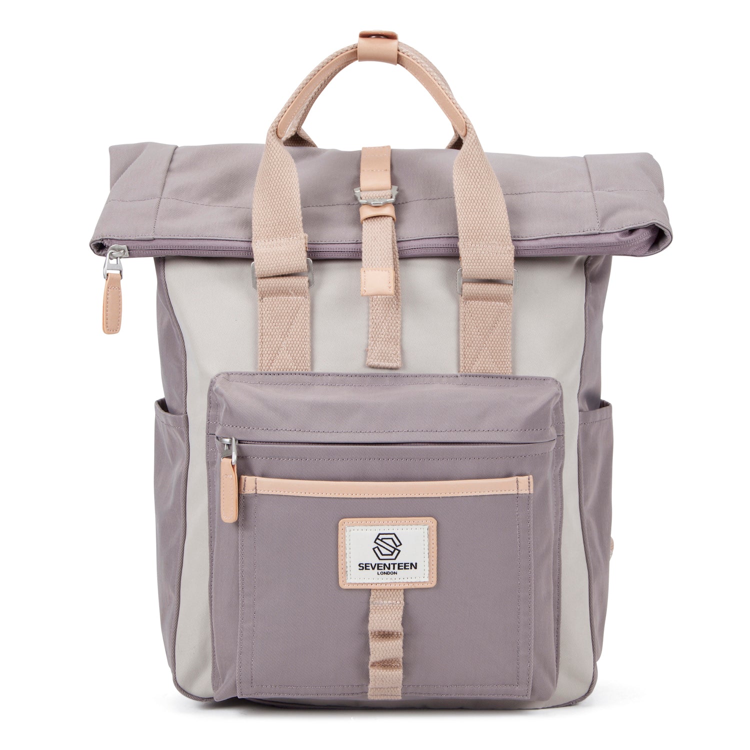 Canary Wharf Backpack - Grey with Cream