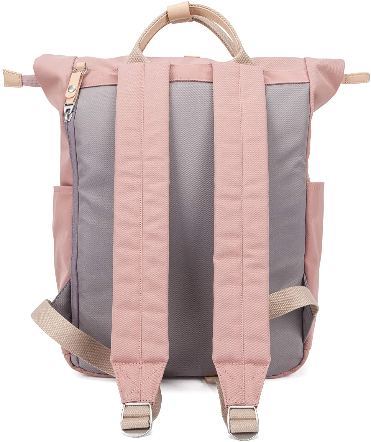Canary Wharf Backpack - Pink with Grey - Seventeen London