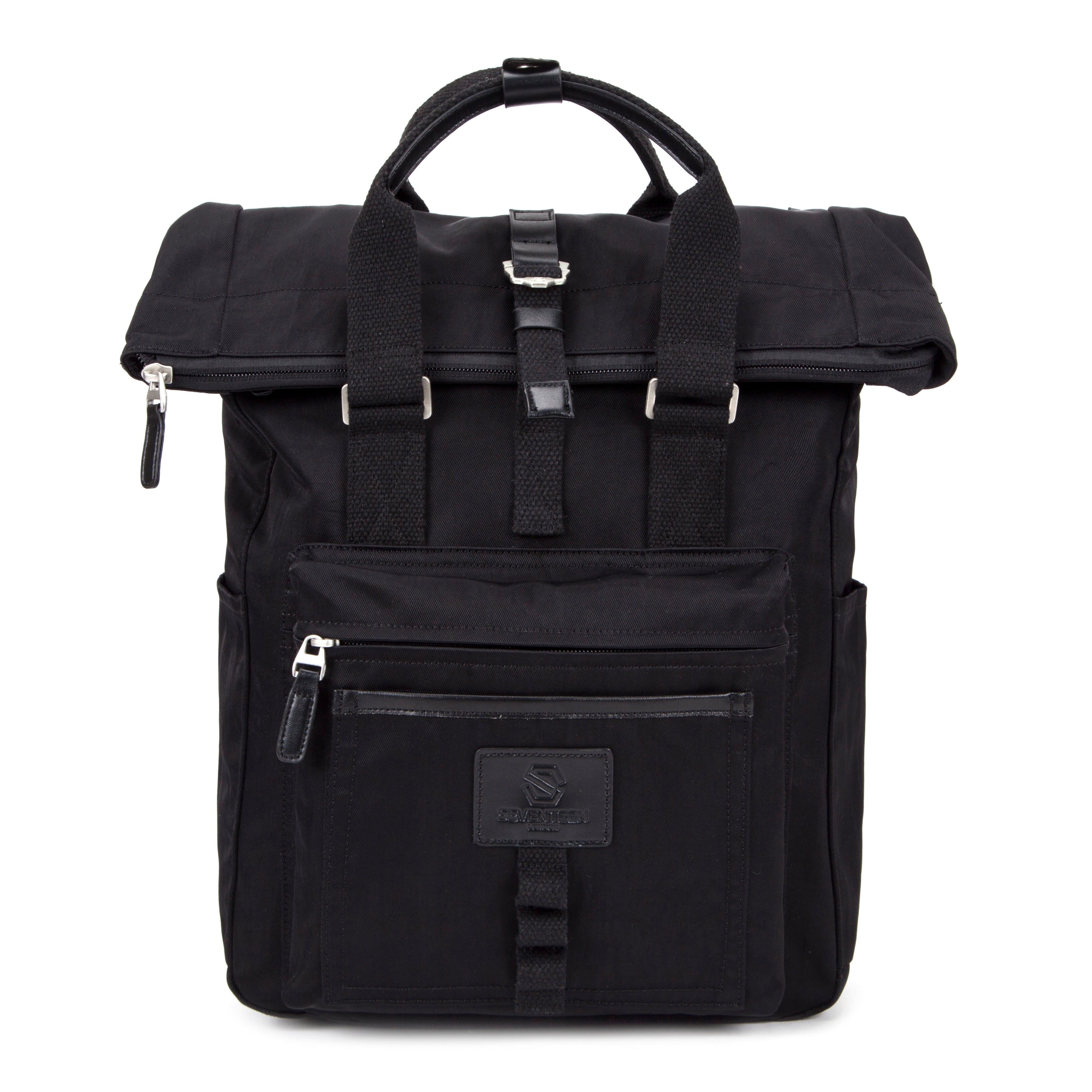 Canary Wharf Backpack - Black with Black - Seventeen London