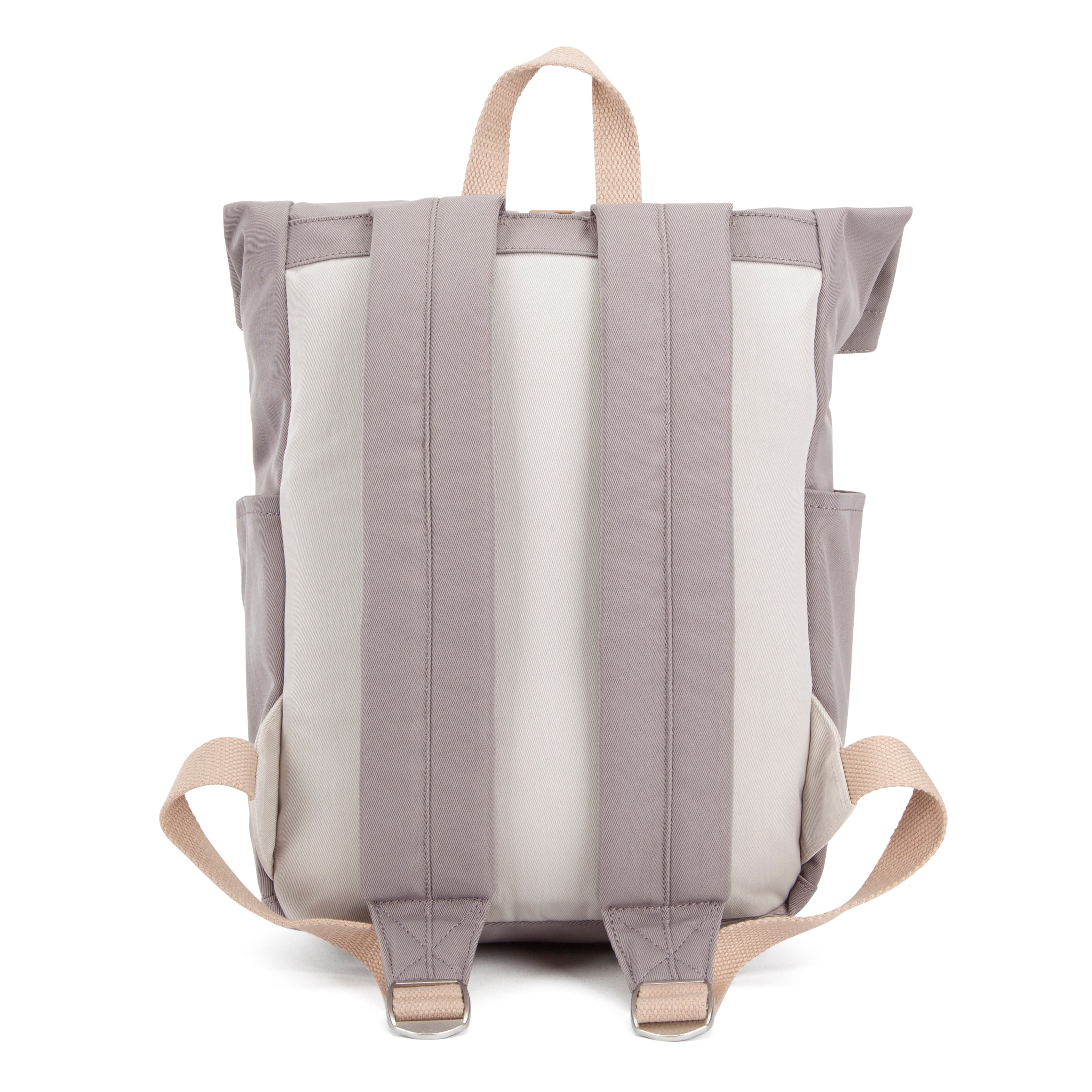 Canary Wharf Mini Backpack - Grey with Cream - Seventeen London