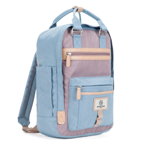The Wimbledon Backpack - Light Blue with Lilac