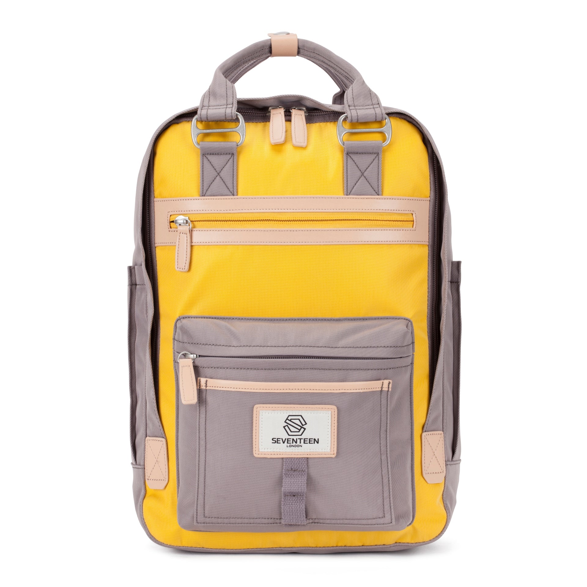 Wimbledon Backpack - Grey with Yellow - Seventeen London